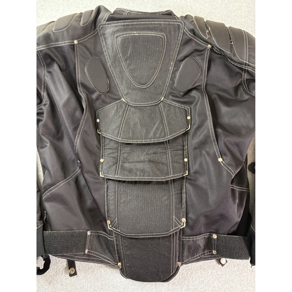 First Racing Motorcycle Jacket Black Mesh Armored Padded Riding Mens 3X Large - Picture 13 of 14